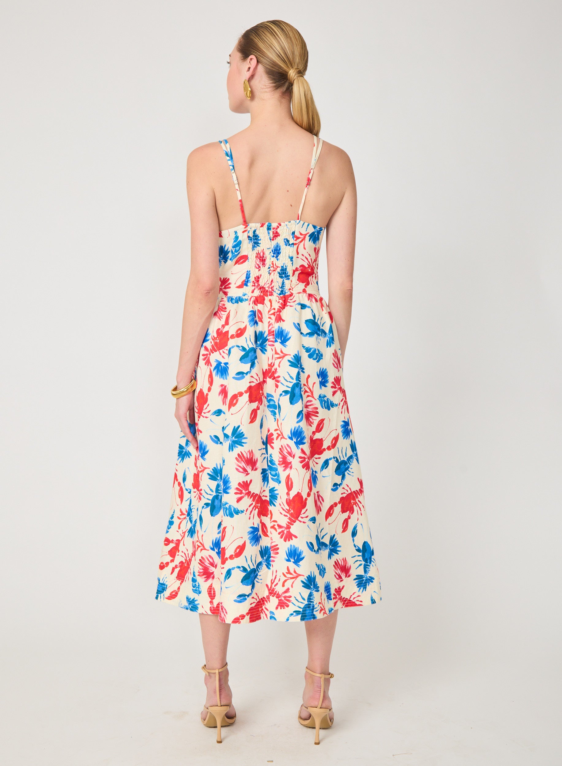 Floria dress in Lobster Print