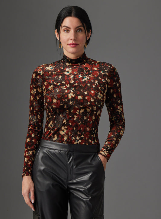 Evie top in Burn Out Flowers