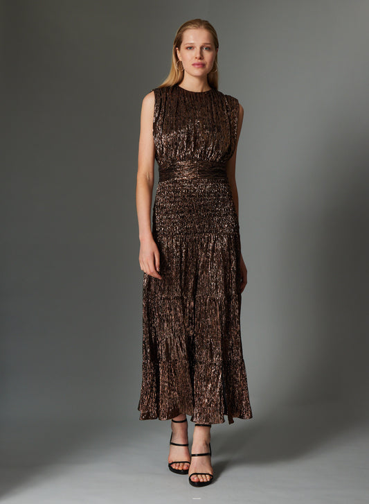 Mina dress in Copper - Gilner Farrar