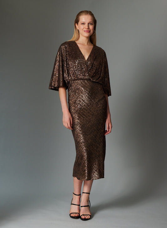 Pia dress in Copper - Gilner Farrar