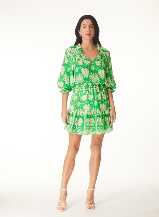 Mel dress in Green Acres print - Gilner Farrar
