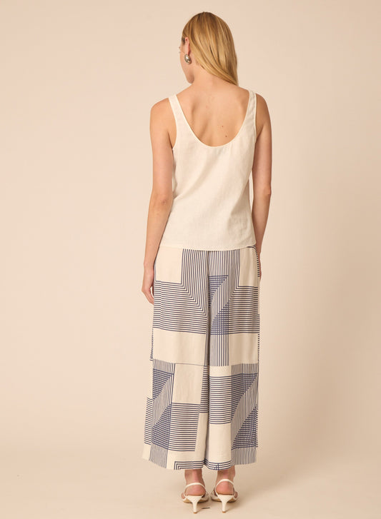 Ashton top in Solid Cream - Gilner Farrar