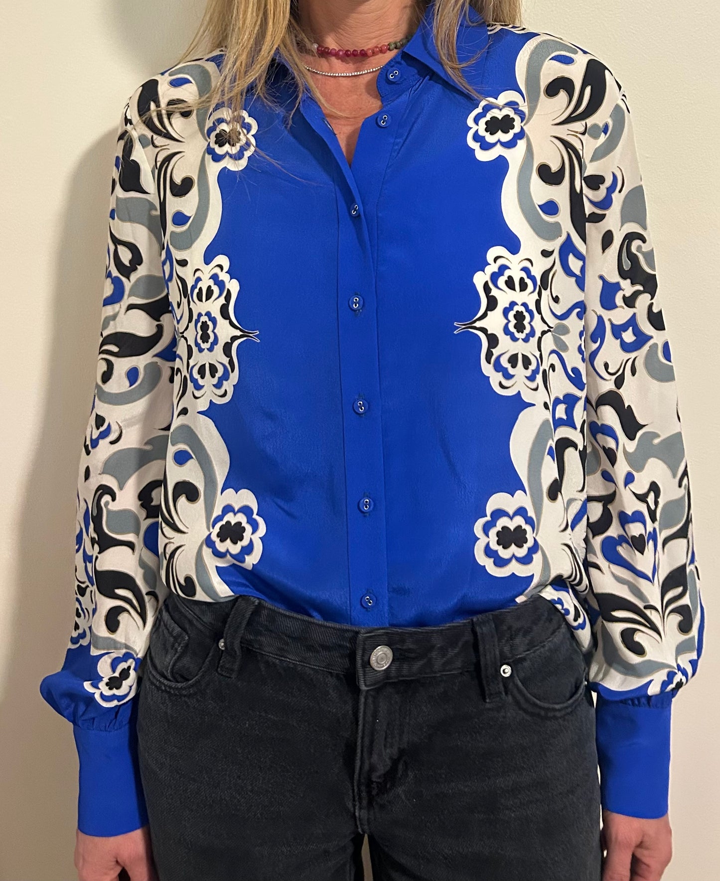 Lara blouse in Porto Print