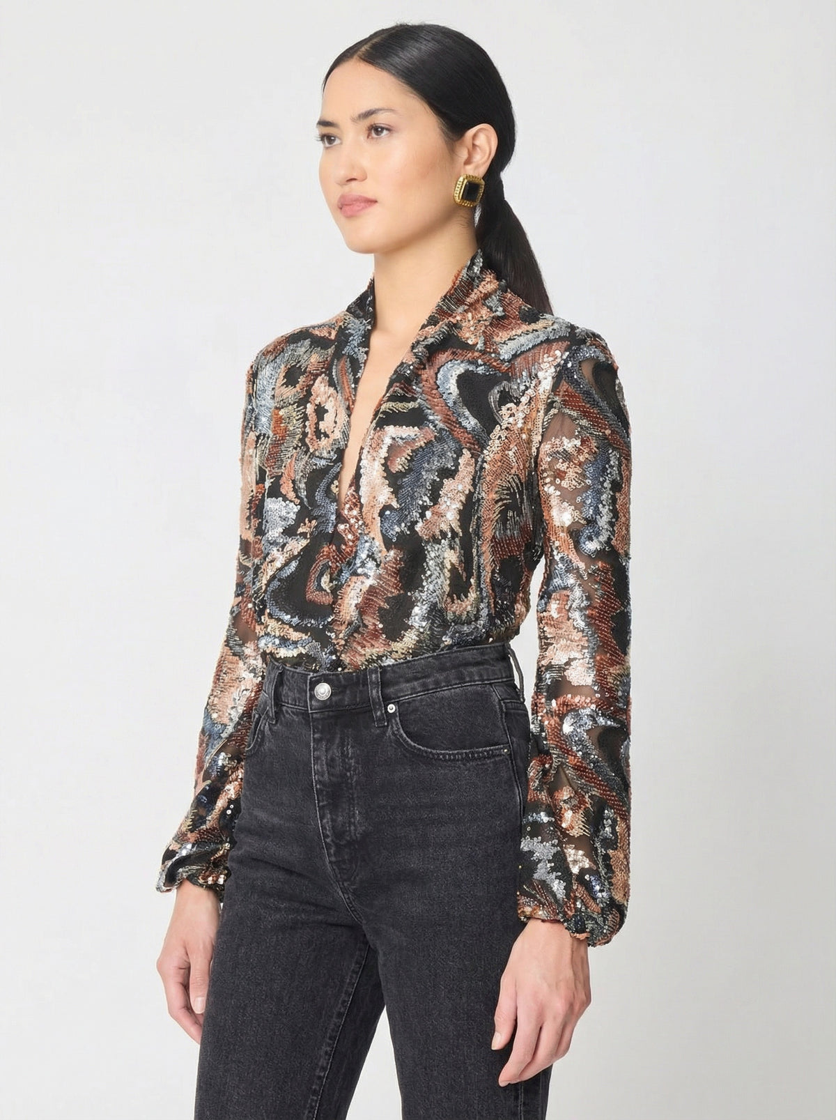 Elowen Dress Kaleidoscope Sequins - Gilner Farrar