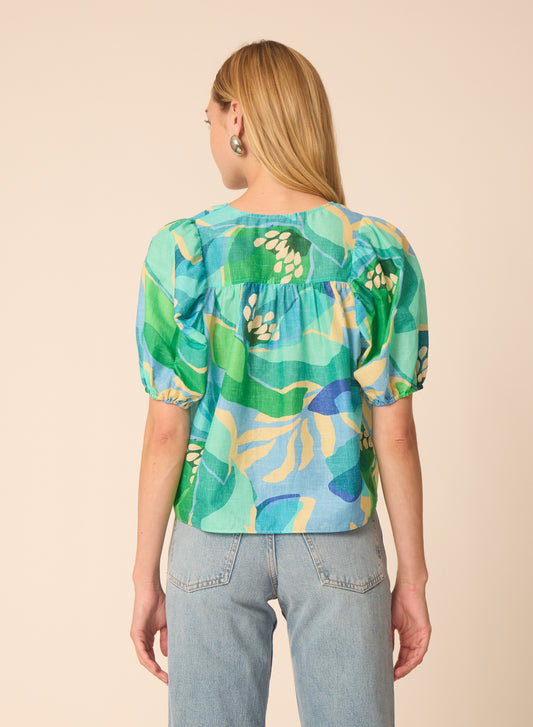 Callie blouse in Maldives Print - Gilner Farrar