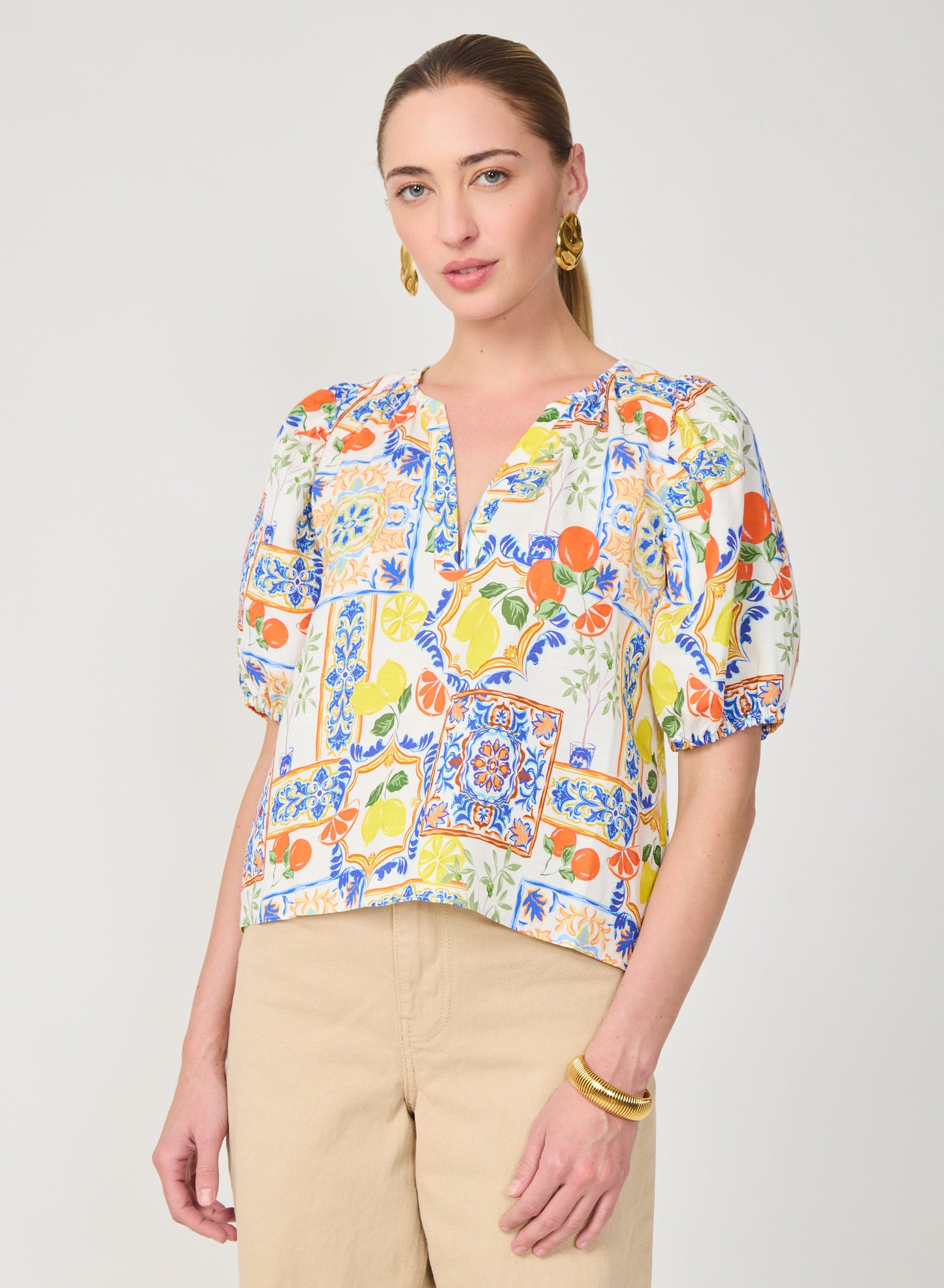 Callie blouse in Naples Print