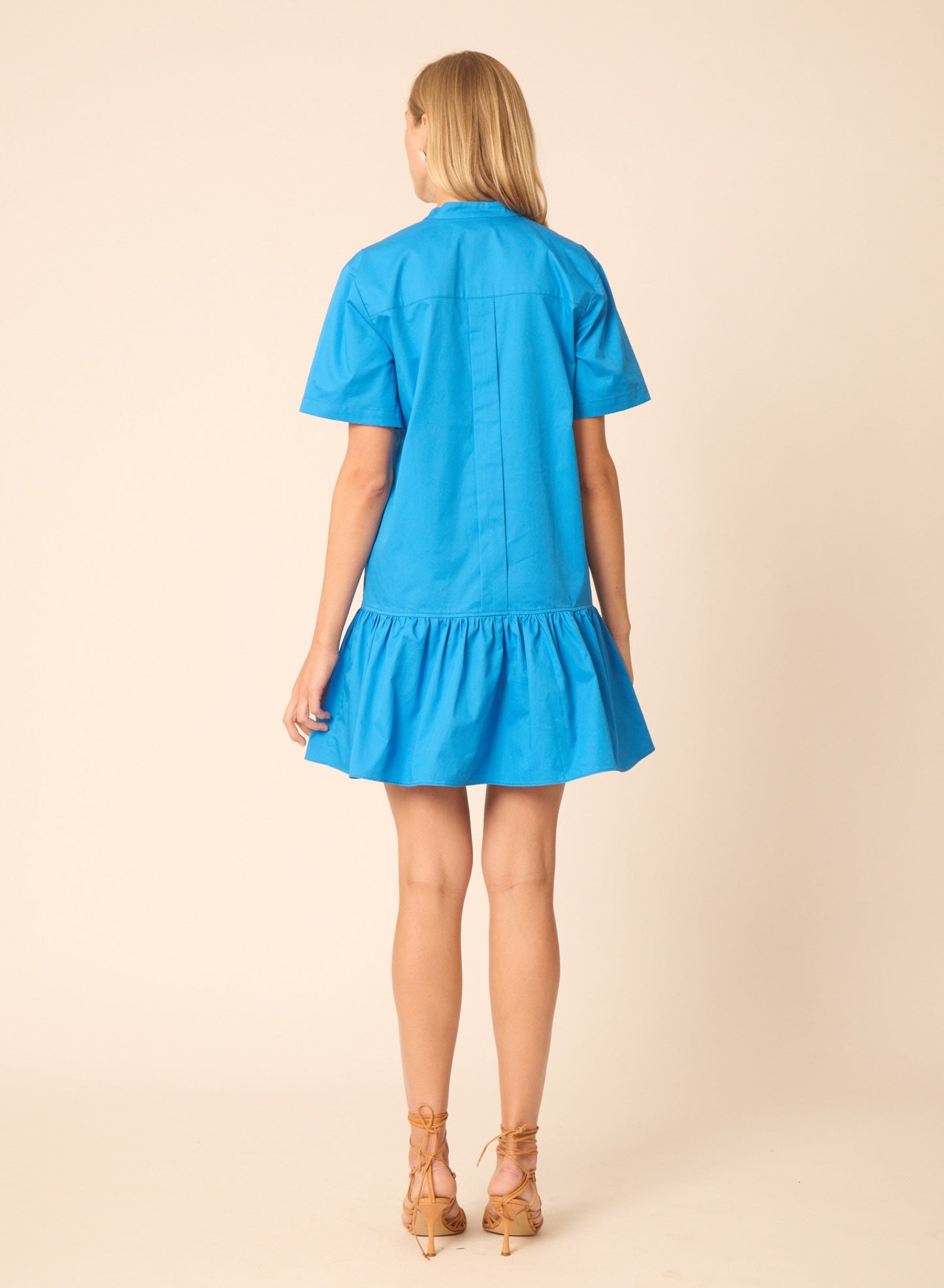 Ollivette dress in Peacock Blue - Gilner Farrar