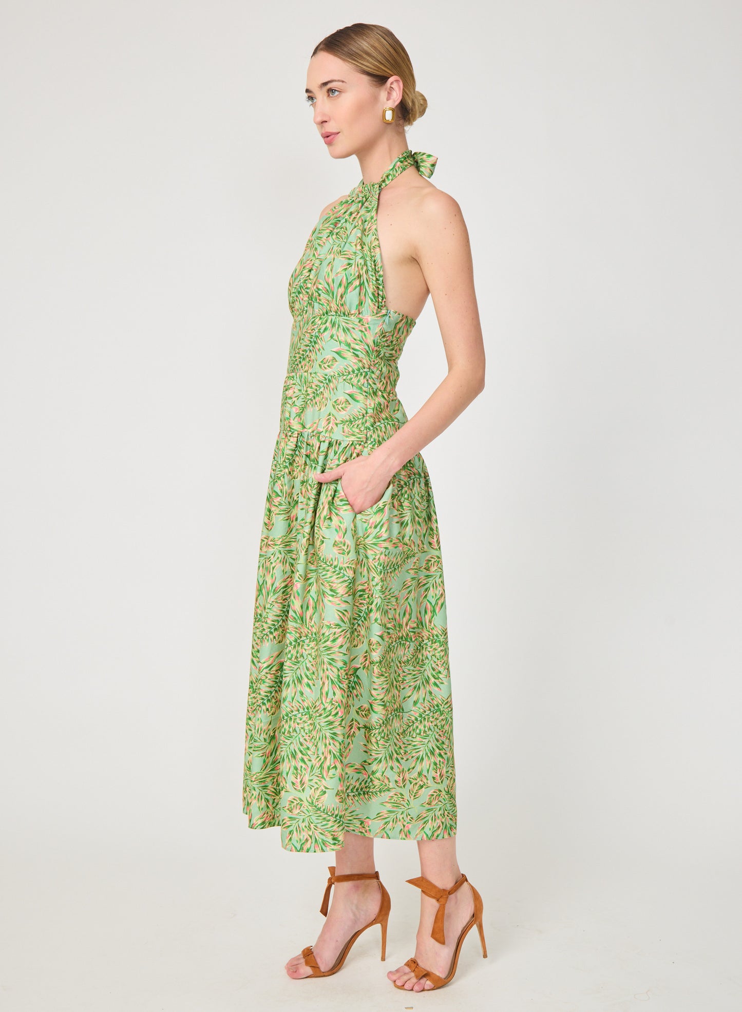 Darien dress in Palm Leaves