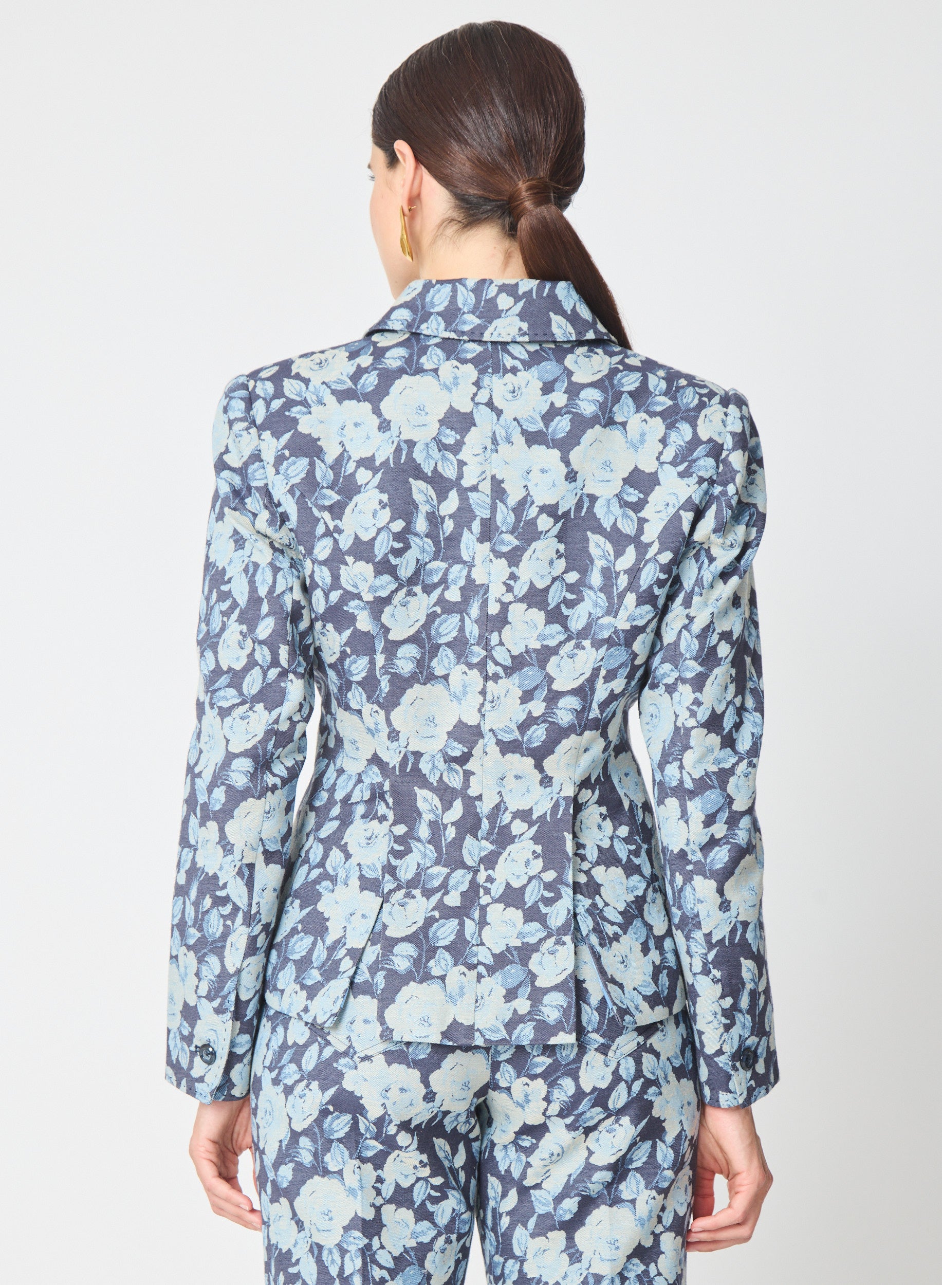 Sylvie jacket in Floral Denim Jacquard