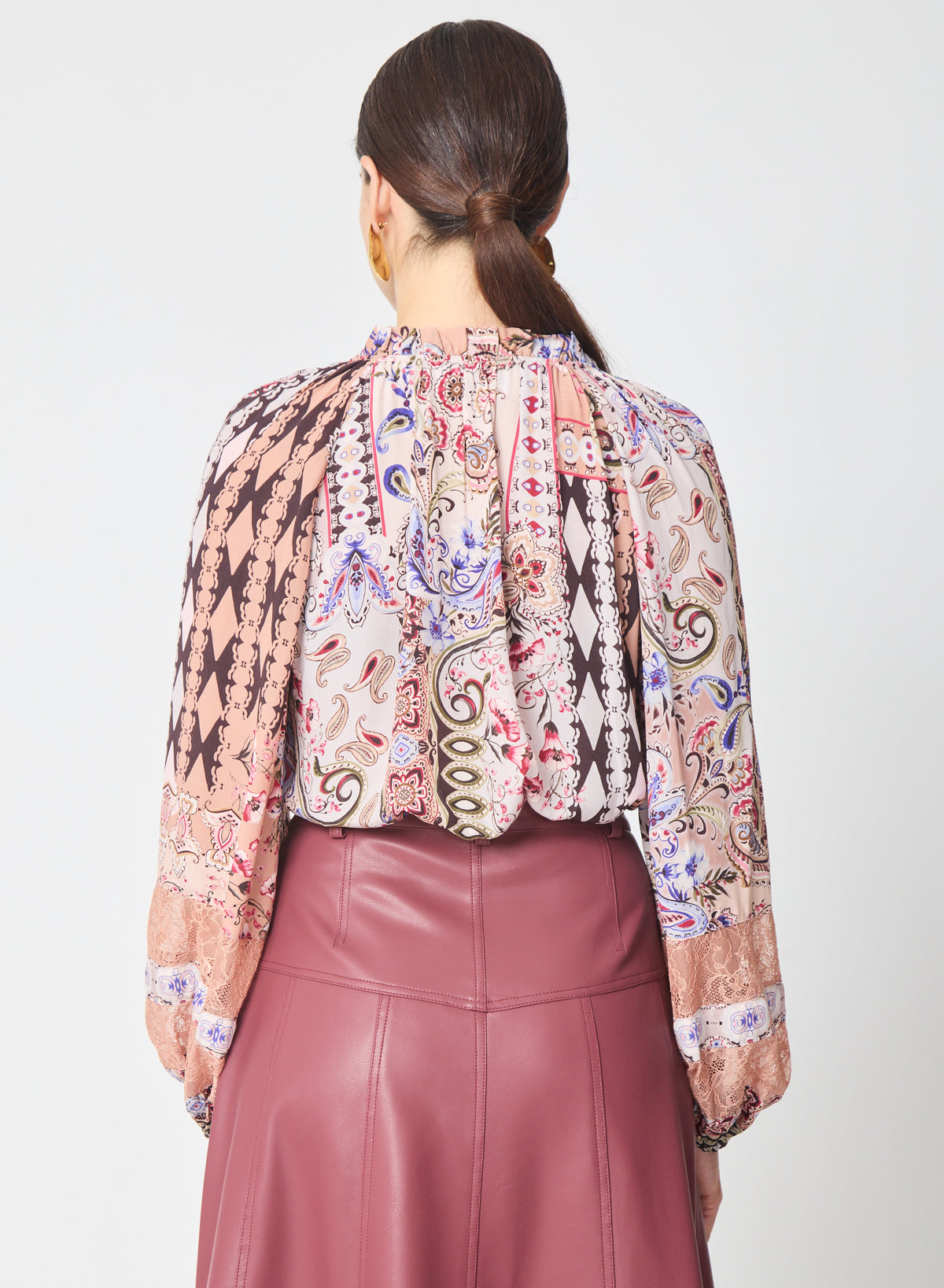 Vera Blouse Oxford Print - Gilner Farrar