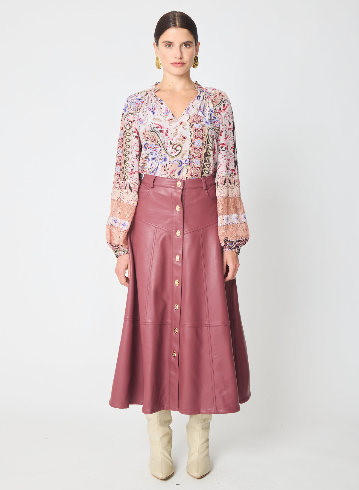 Vera Blouse Oxford Print - Gilner Farrar