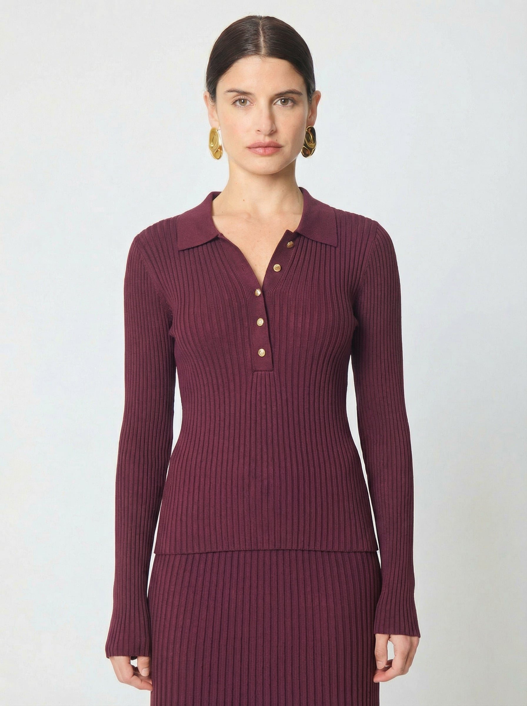 Iris top in Burgundy