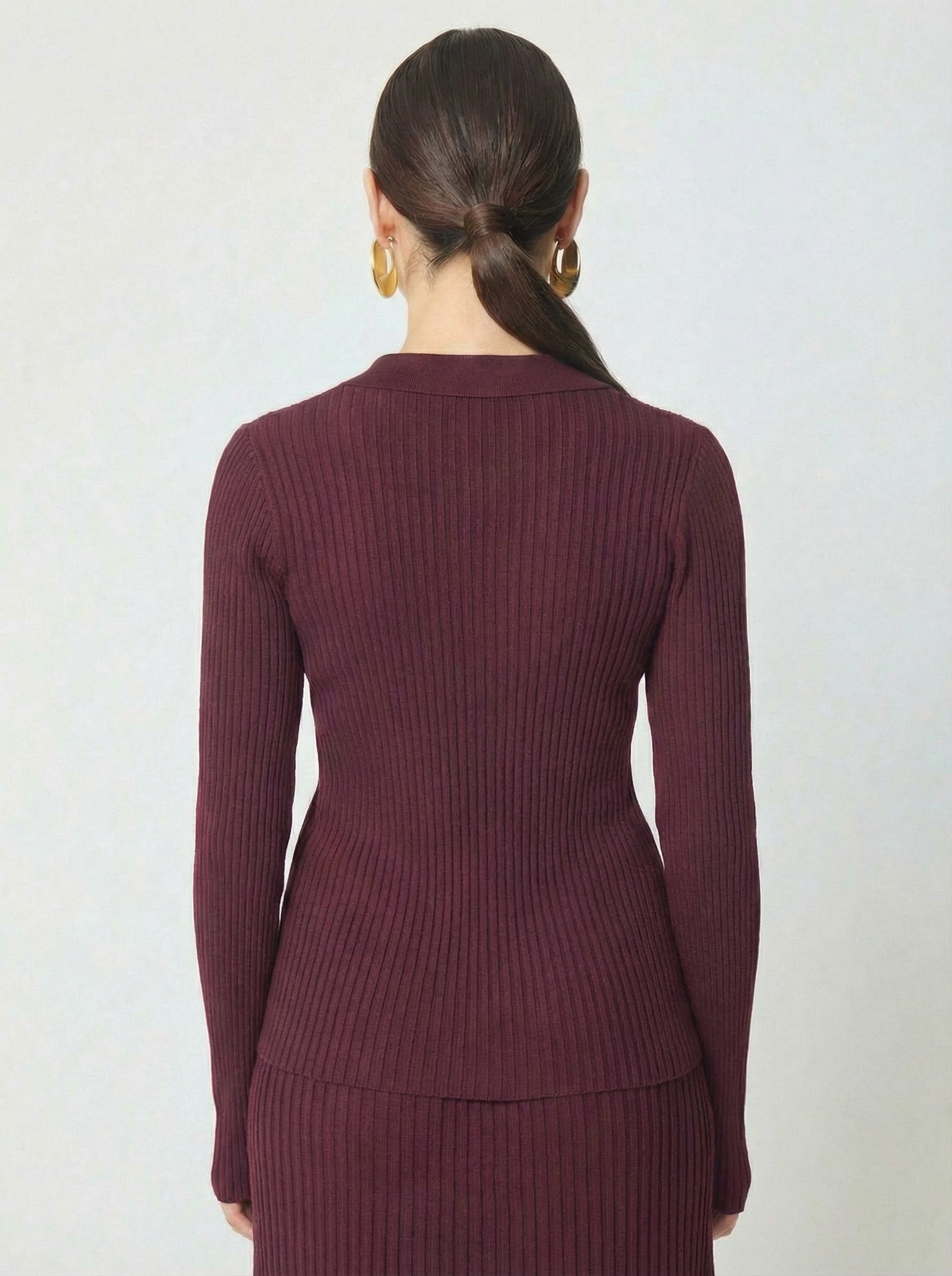 Iris top in Burgundy