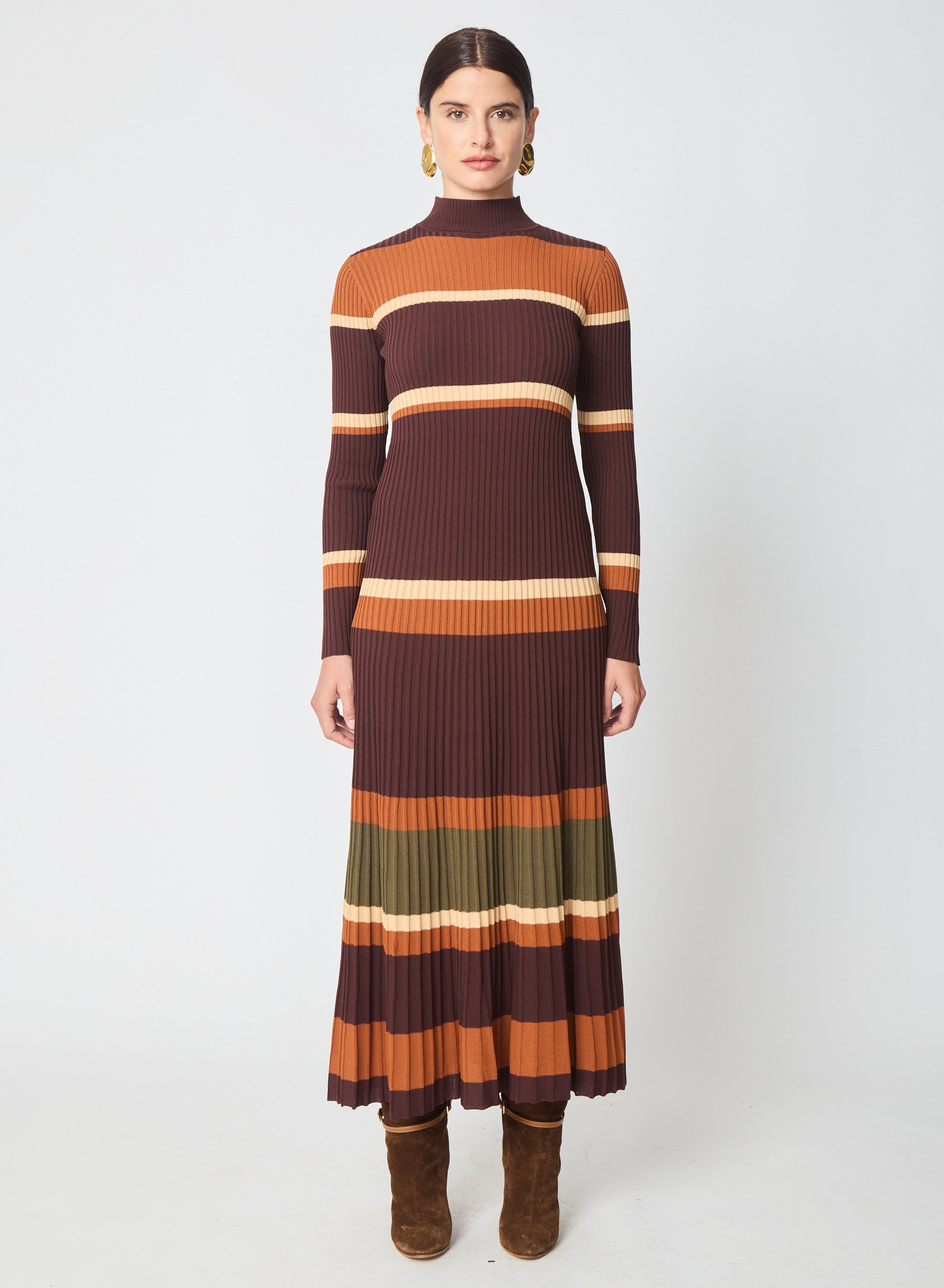 Odelle dress in Multi Color Stripe