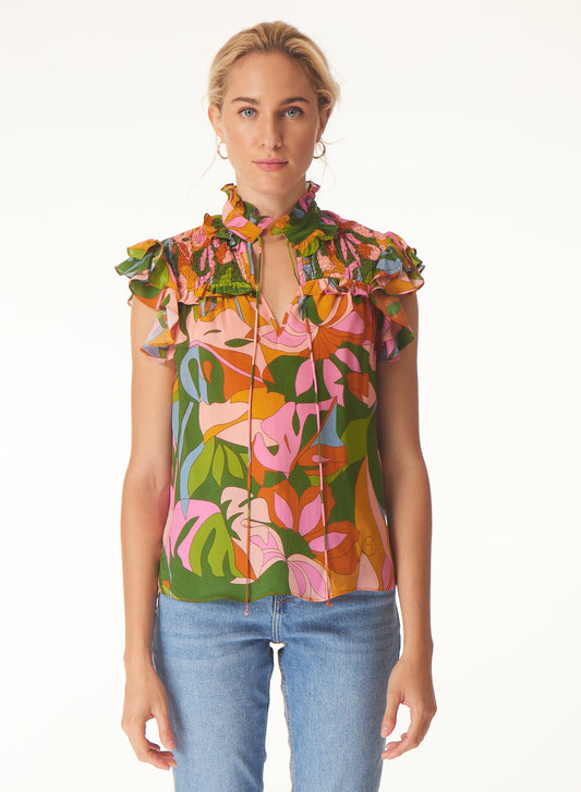 Sienna blouse in Tropical delight - Gilner Farrar