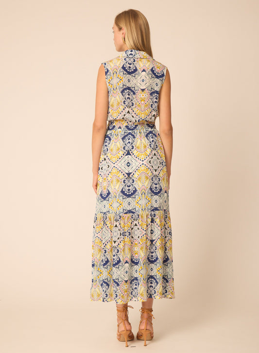 Alita dress in Aztec Print - Gilner Farrar