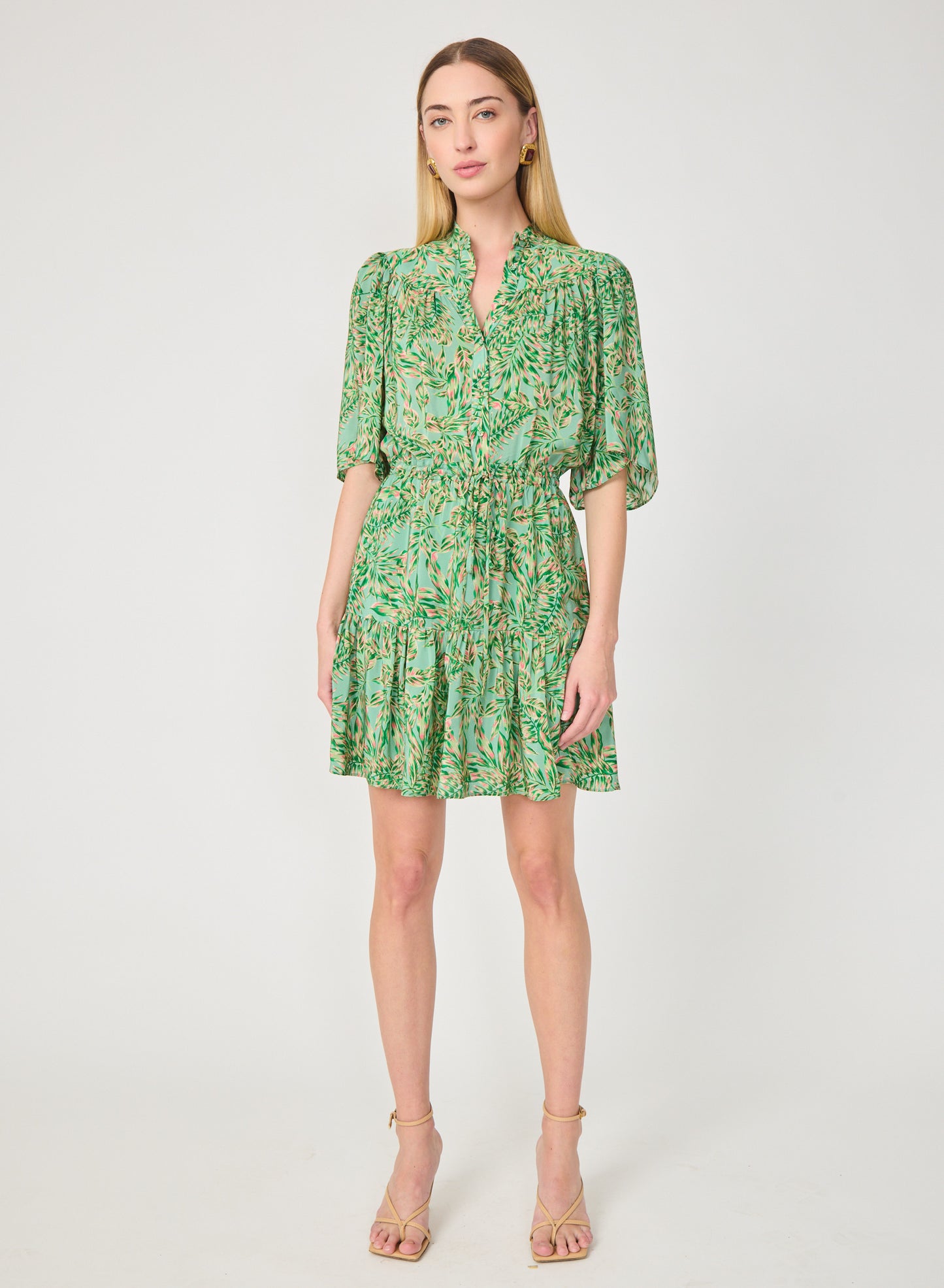 Adelyn dress in Palm Leaves