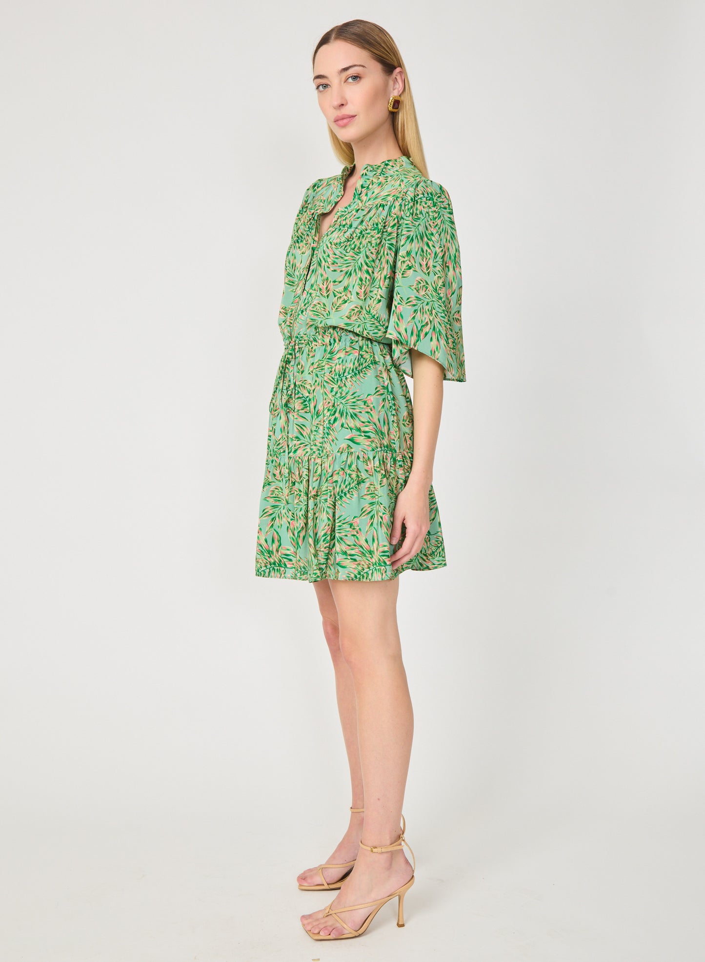 Adelyn dress in Palm Leaves