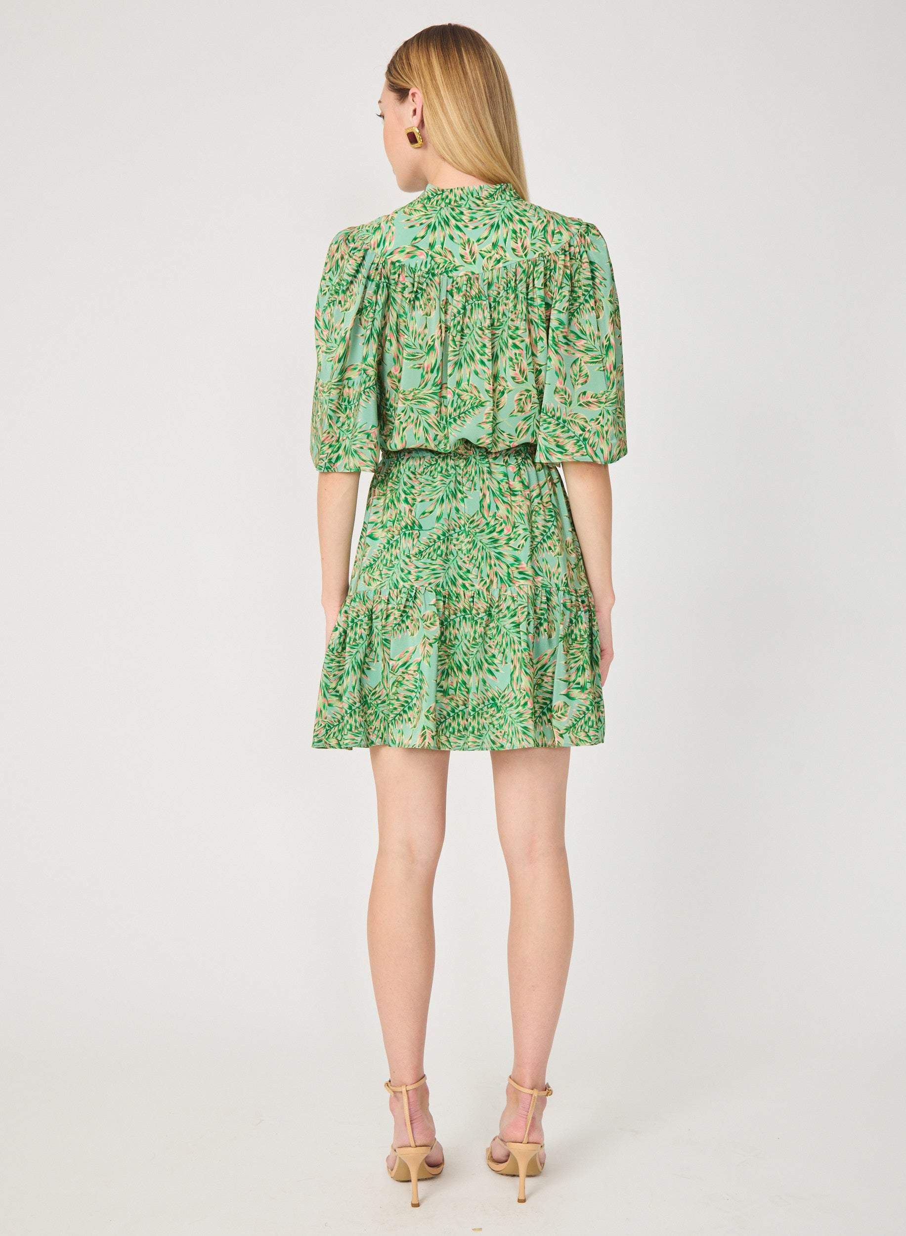 Adelyn Dress Palm Leaves