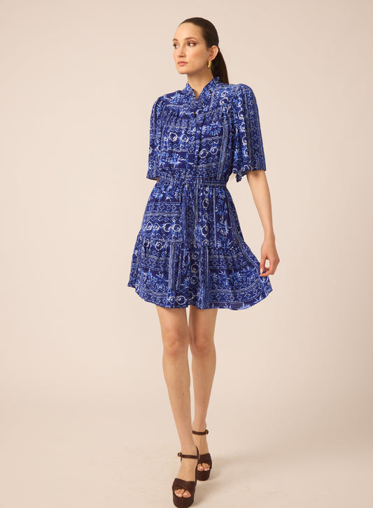 Adelyn dress in Santorini Print - Gilner Farrar