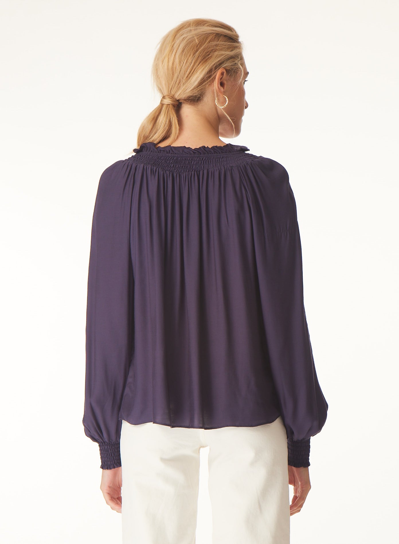 Calista blouse in Navy - Gilner Farrar