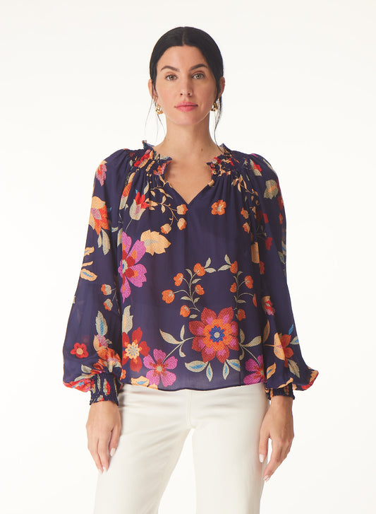 Calista blouse in Gypsy Garden print - Gilner Farrar