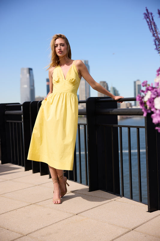 Floria dress in Lemon - Gilner Farrar