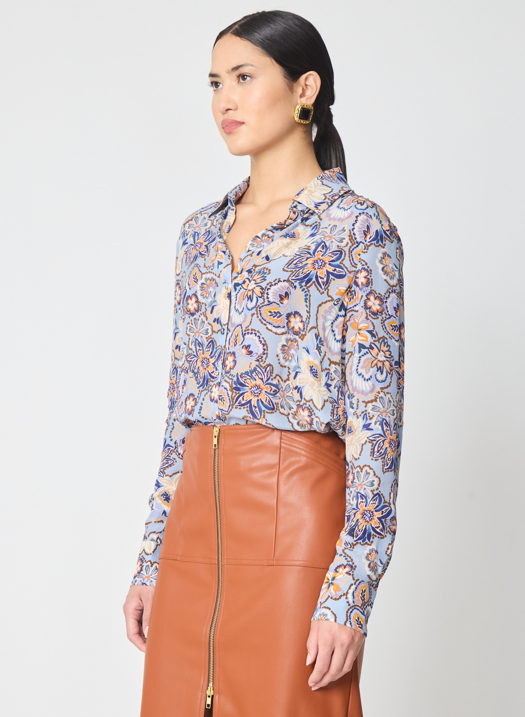 Troy blouse in Salisbury Print