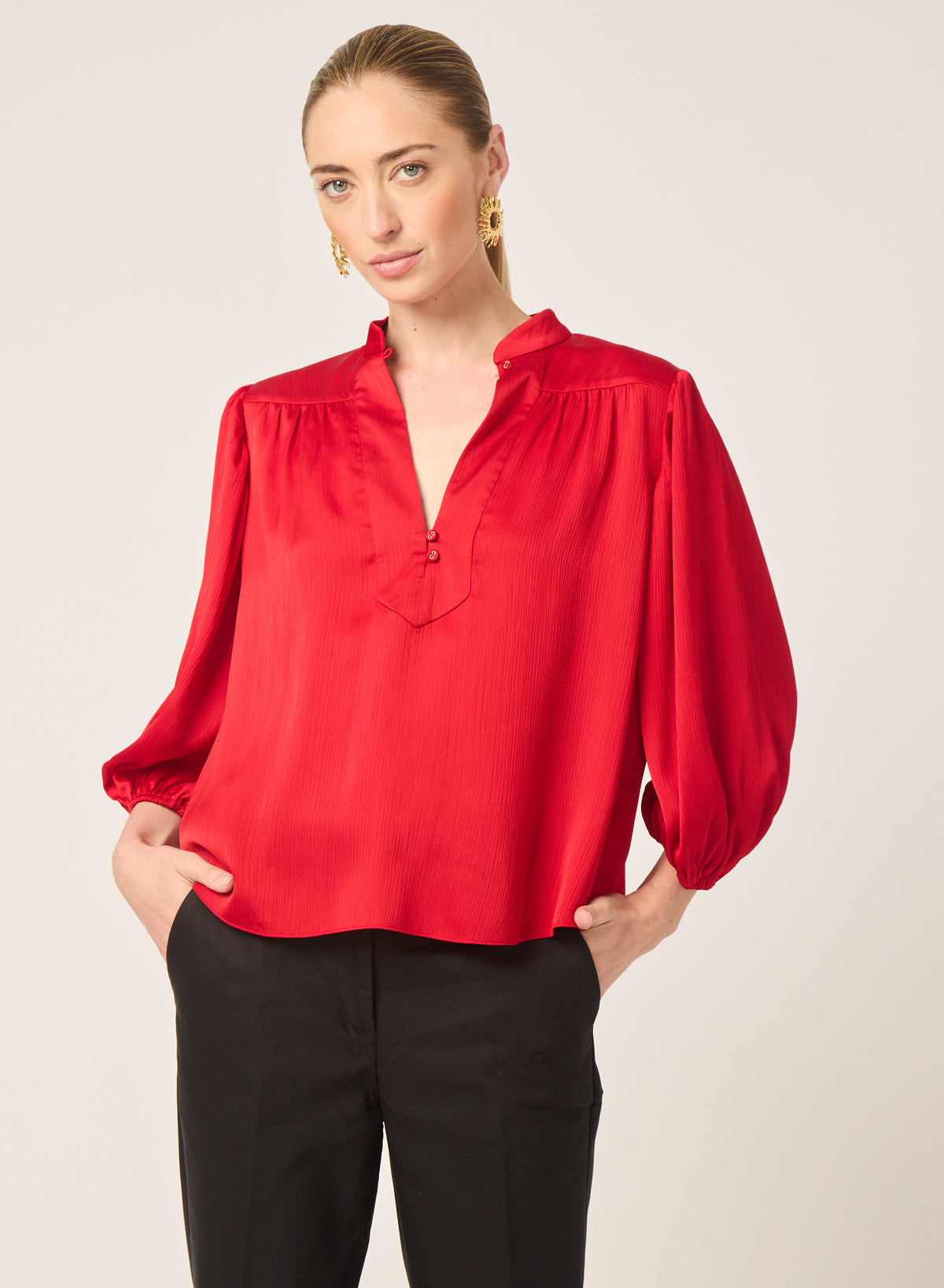 Bethany blouse in Red - Gilner Farrar