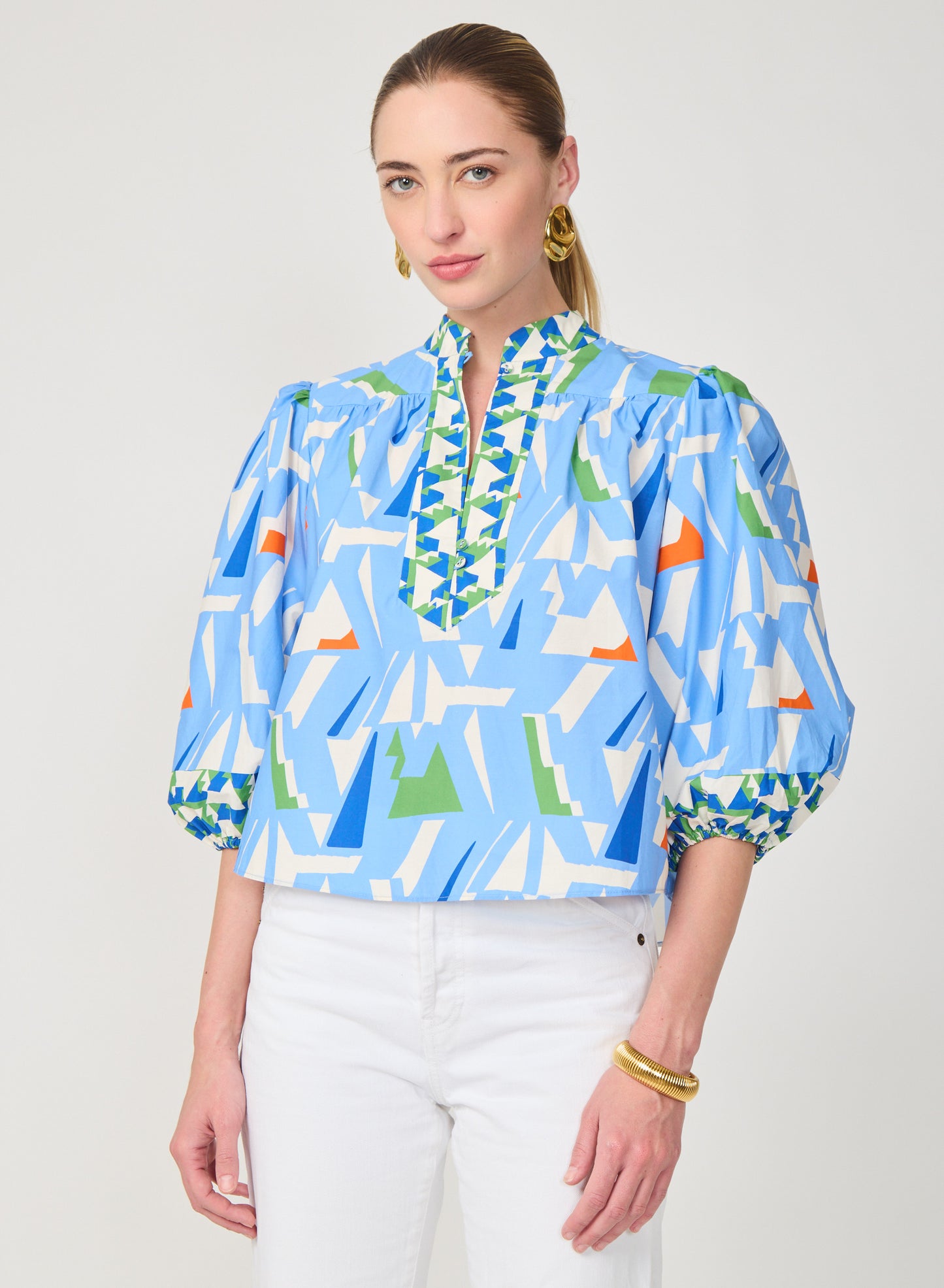Bethany blouse in Capri Print