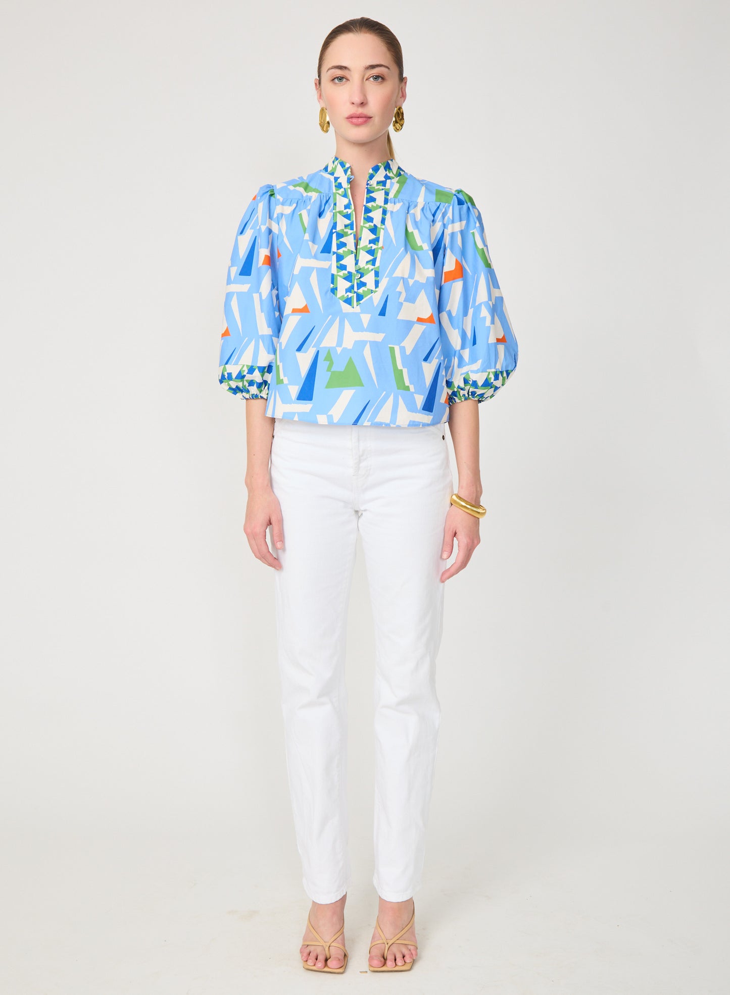 Bethany blouse in Capri Print