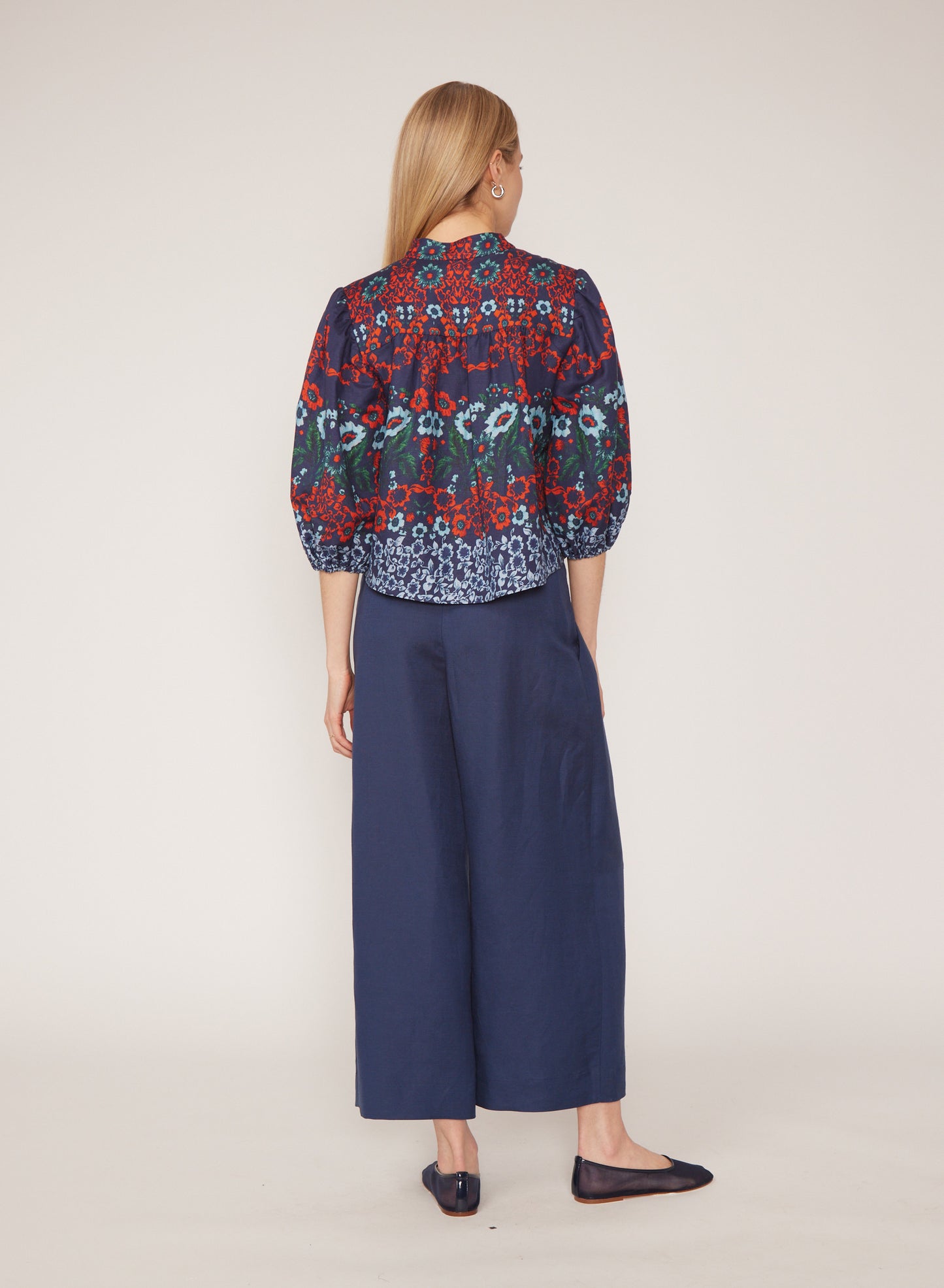 Bethany blouse in The Dutchess Print - Gilner Farrar