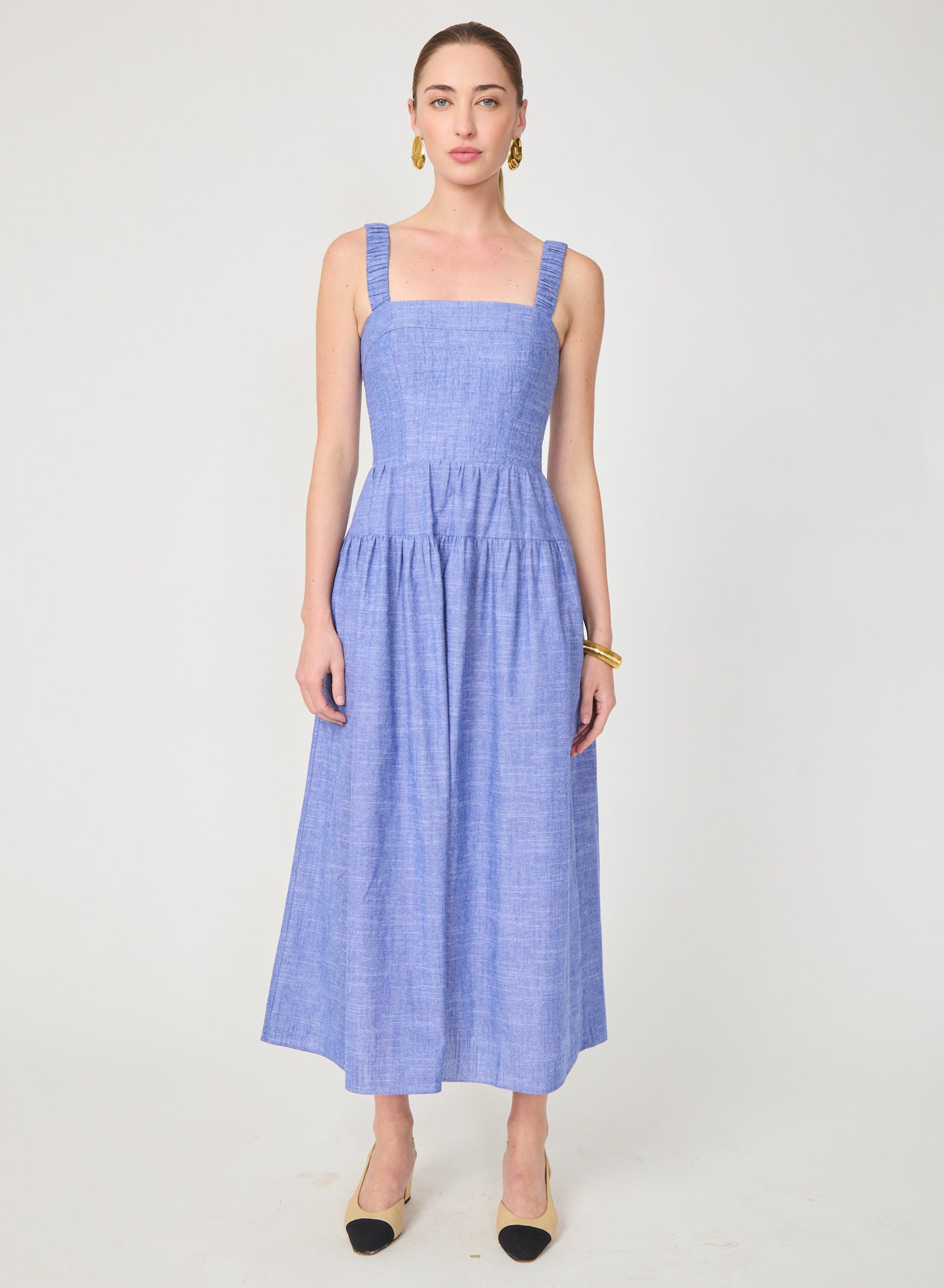 Julien dress in Cadet Blue Chambray