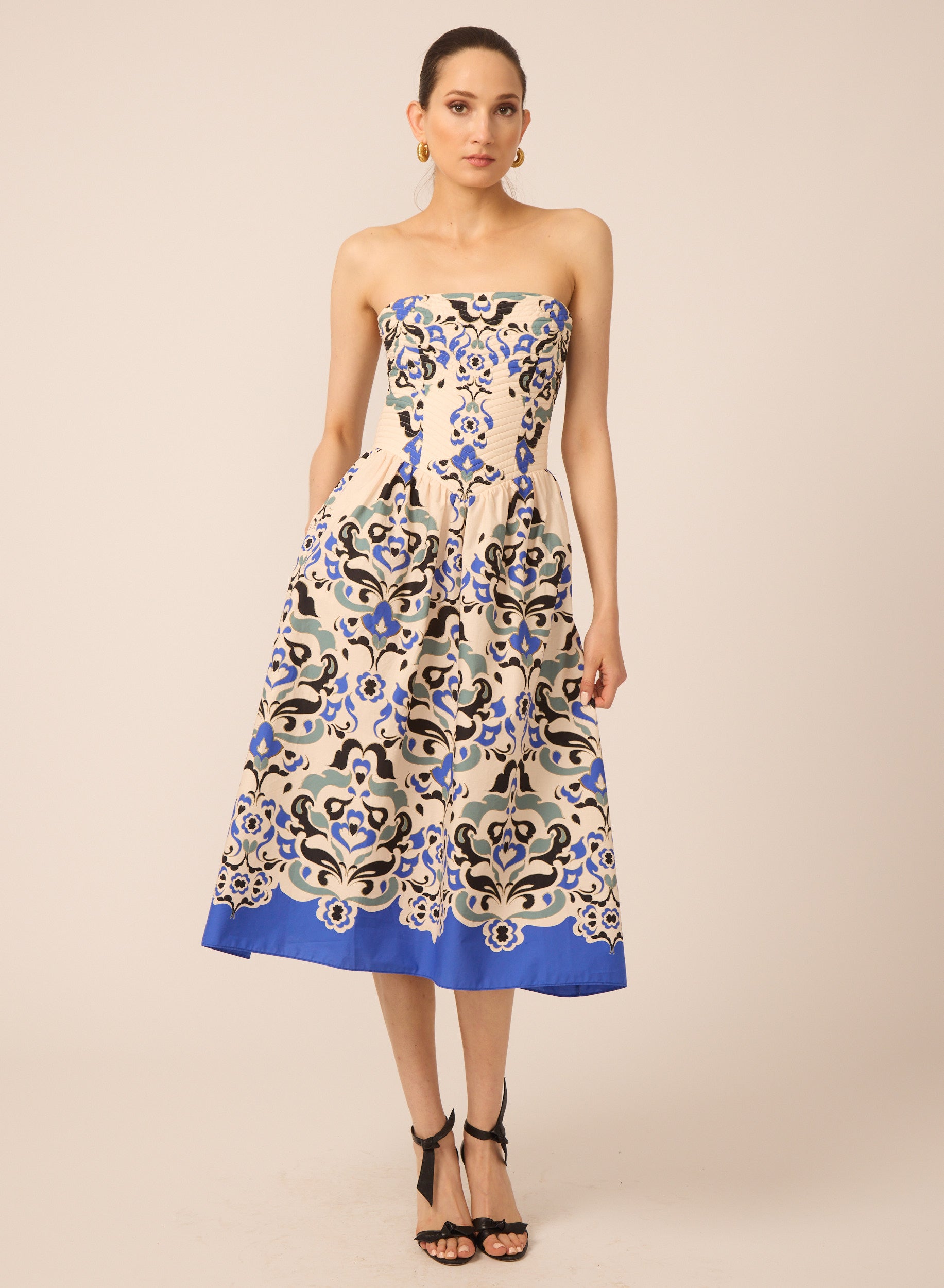 Luanna dress in Porto Print - Gilner Farrar