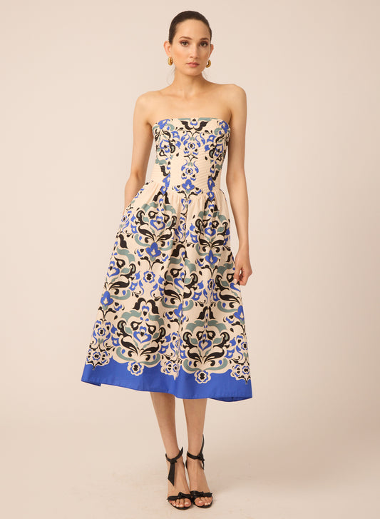 Luanna dress in Porto Print - Gilner Farrar
