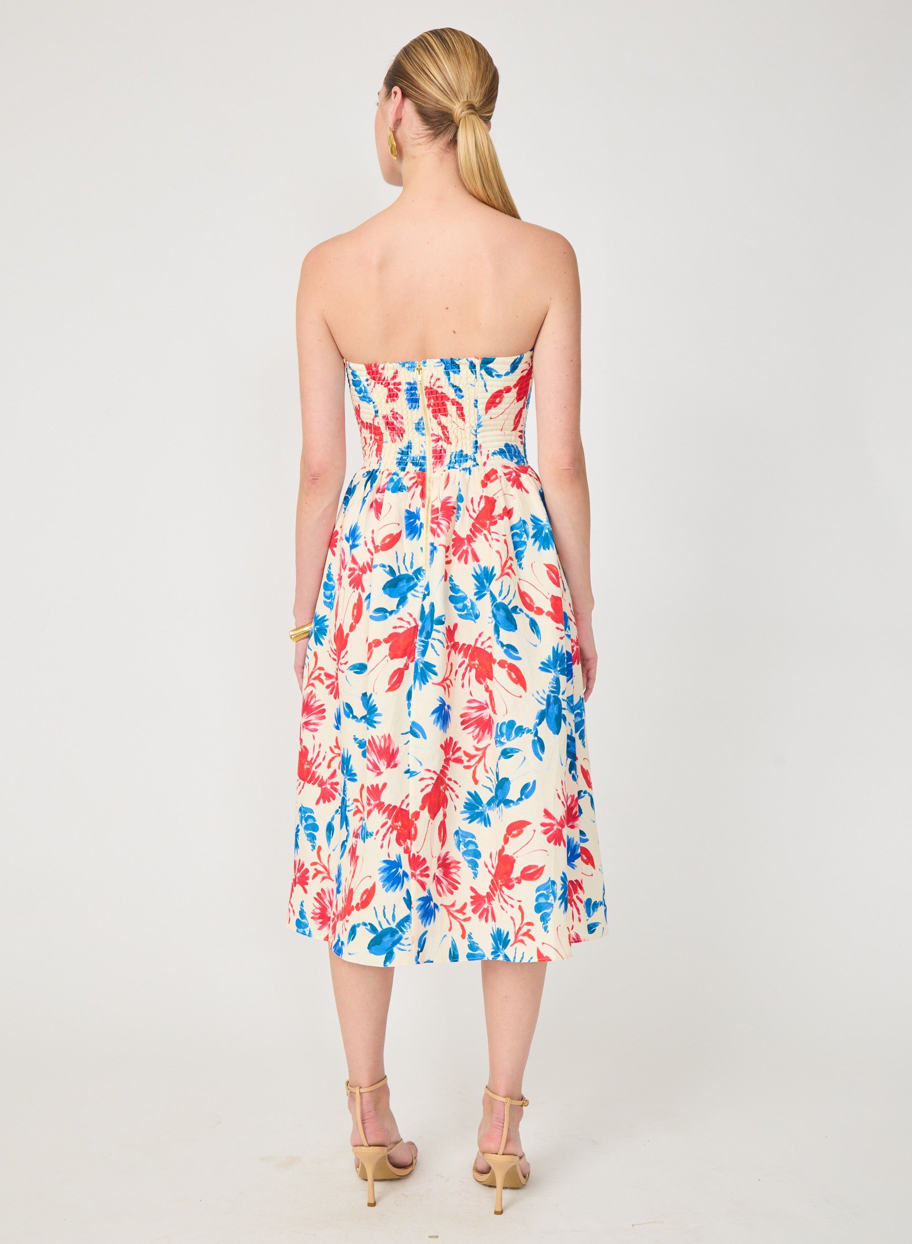 Luanna dress in Lobster Print