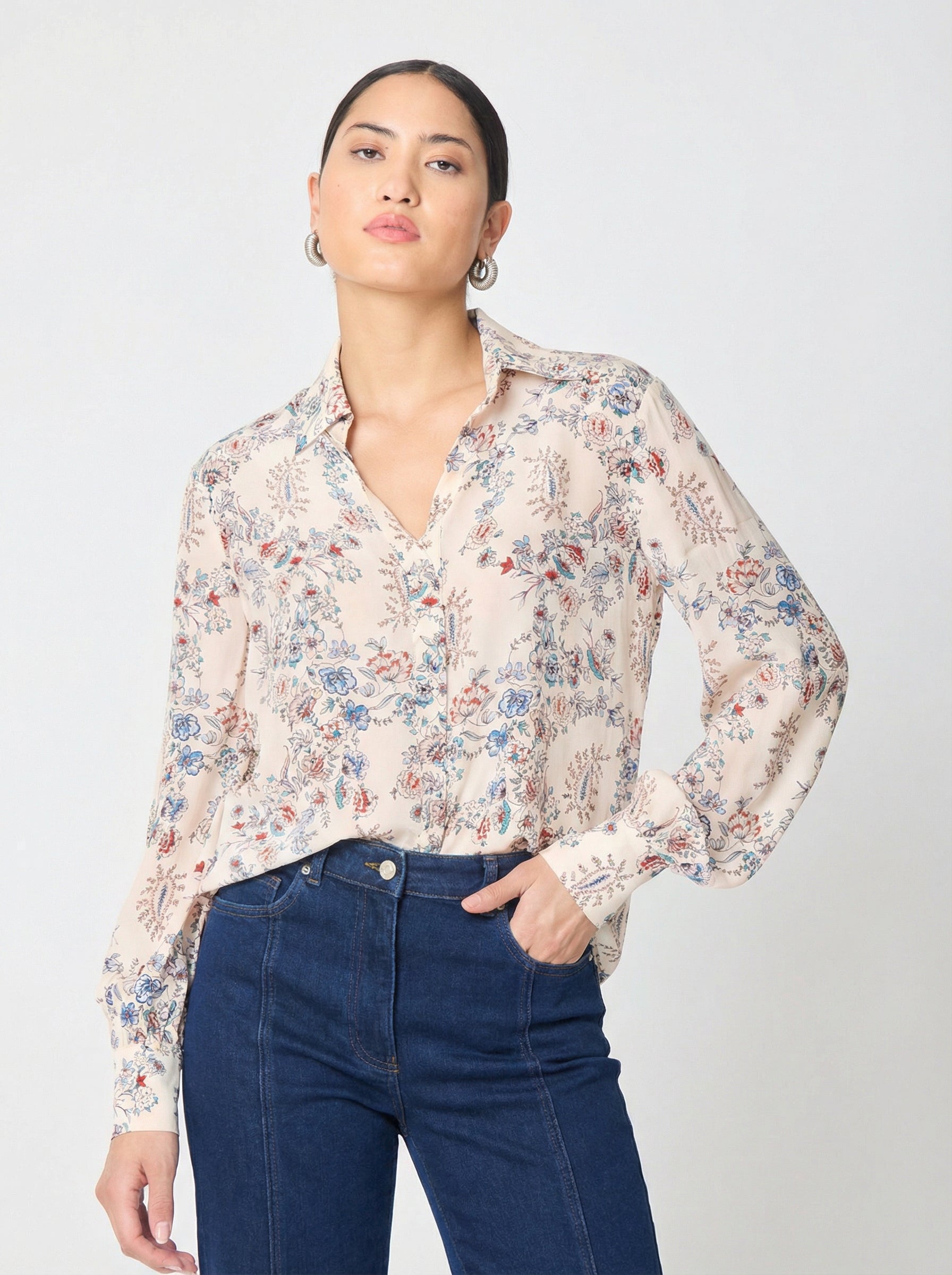Lara blouse in Windsor Print