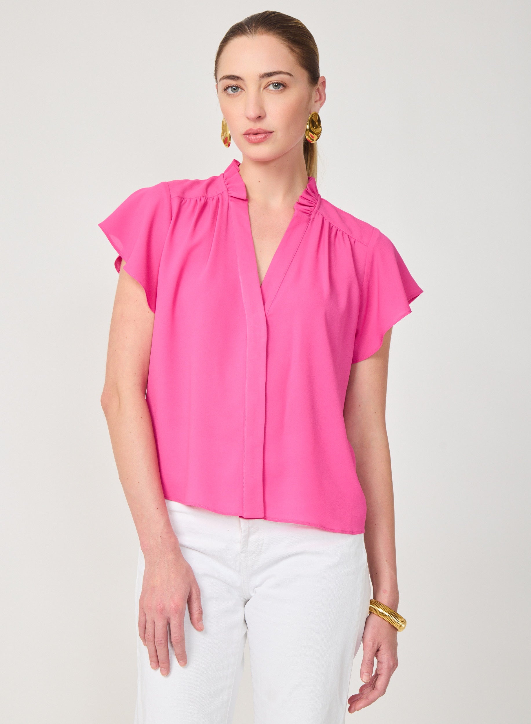 Della blouse in French Rose