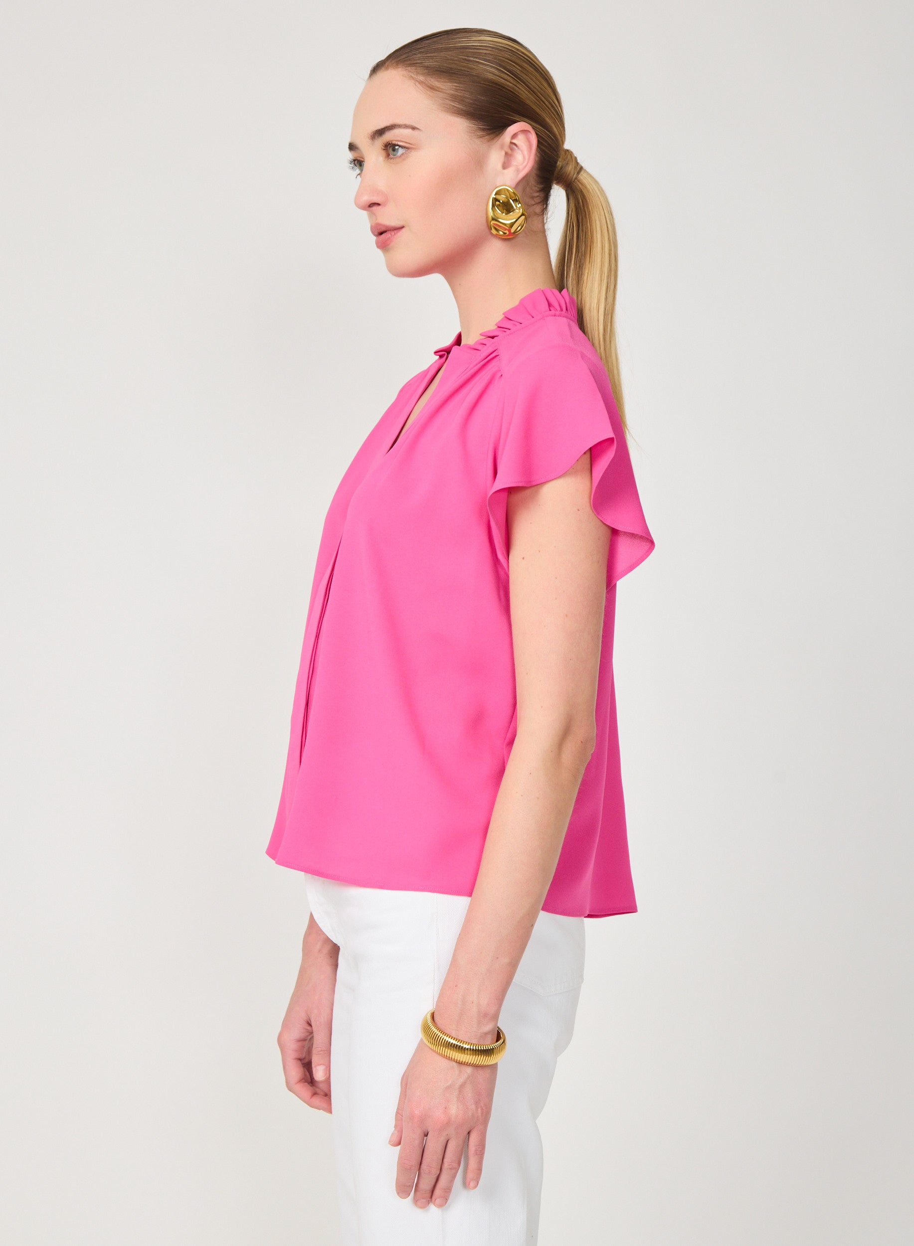 Della blouse in French Rose