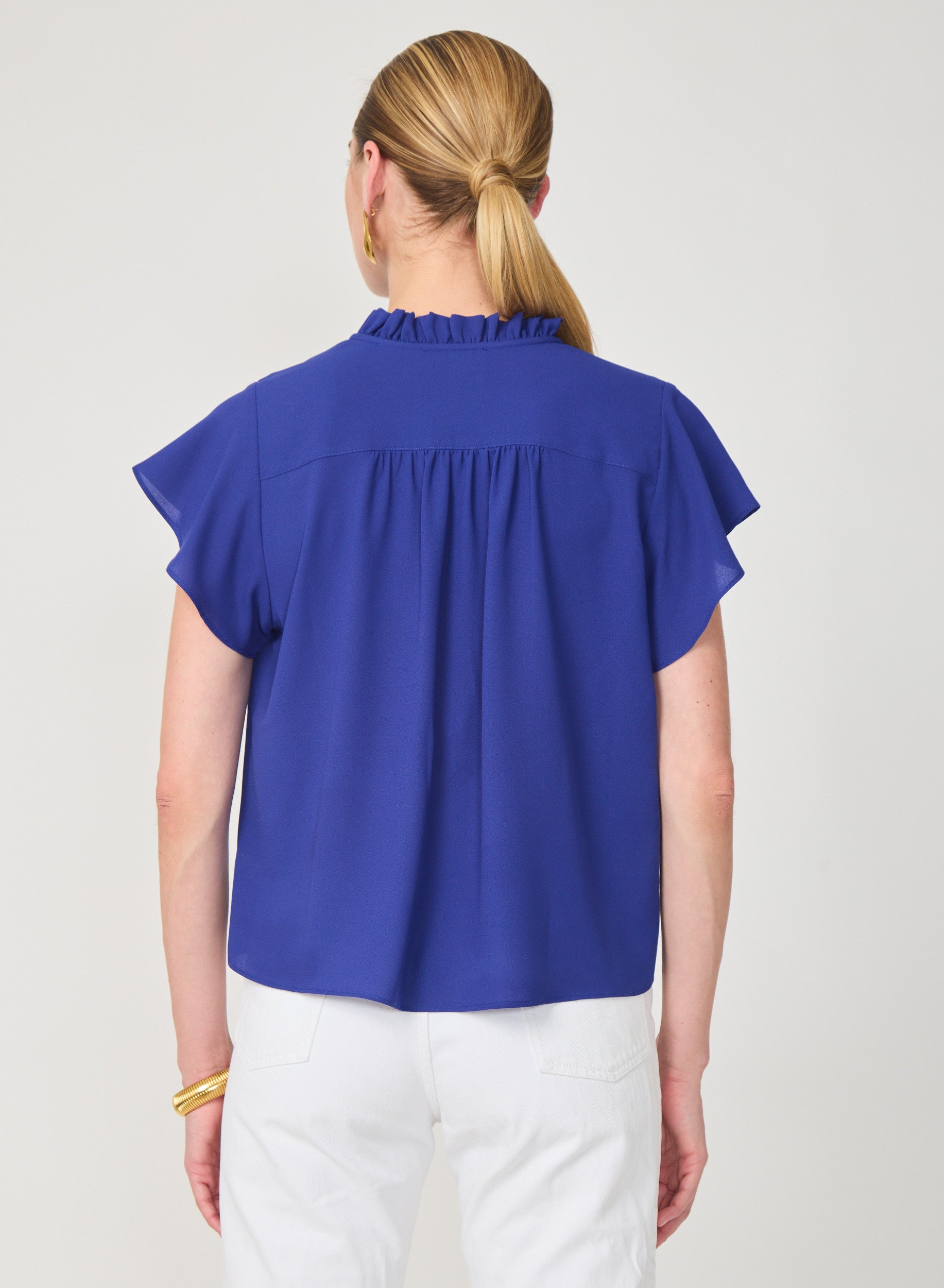 Della blouse in Navy Blue