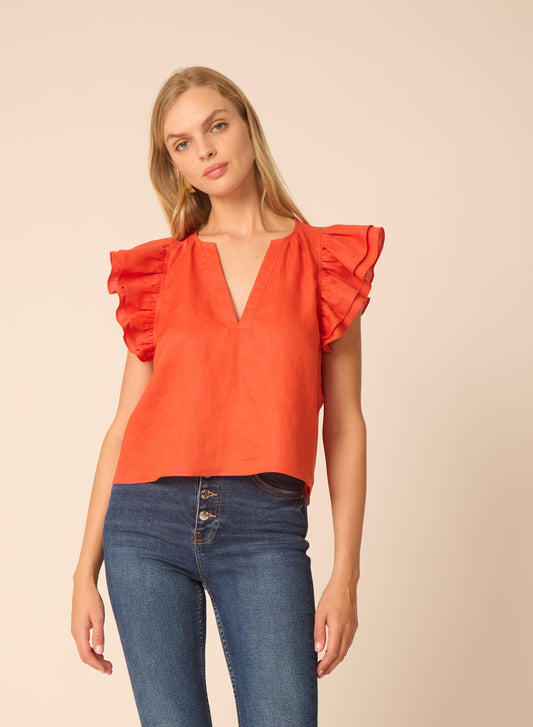 Orla blouse in Orange - Gilner Farrar
