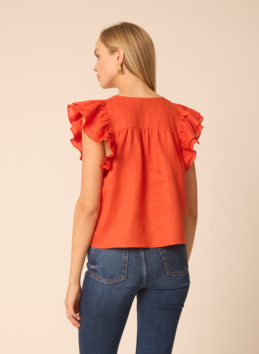 Orla blouse in Orange - Gilner Farrar