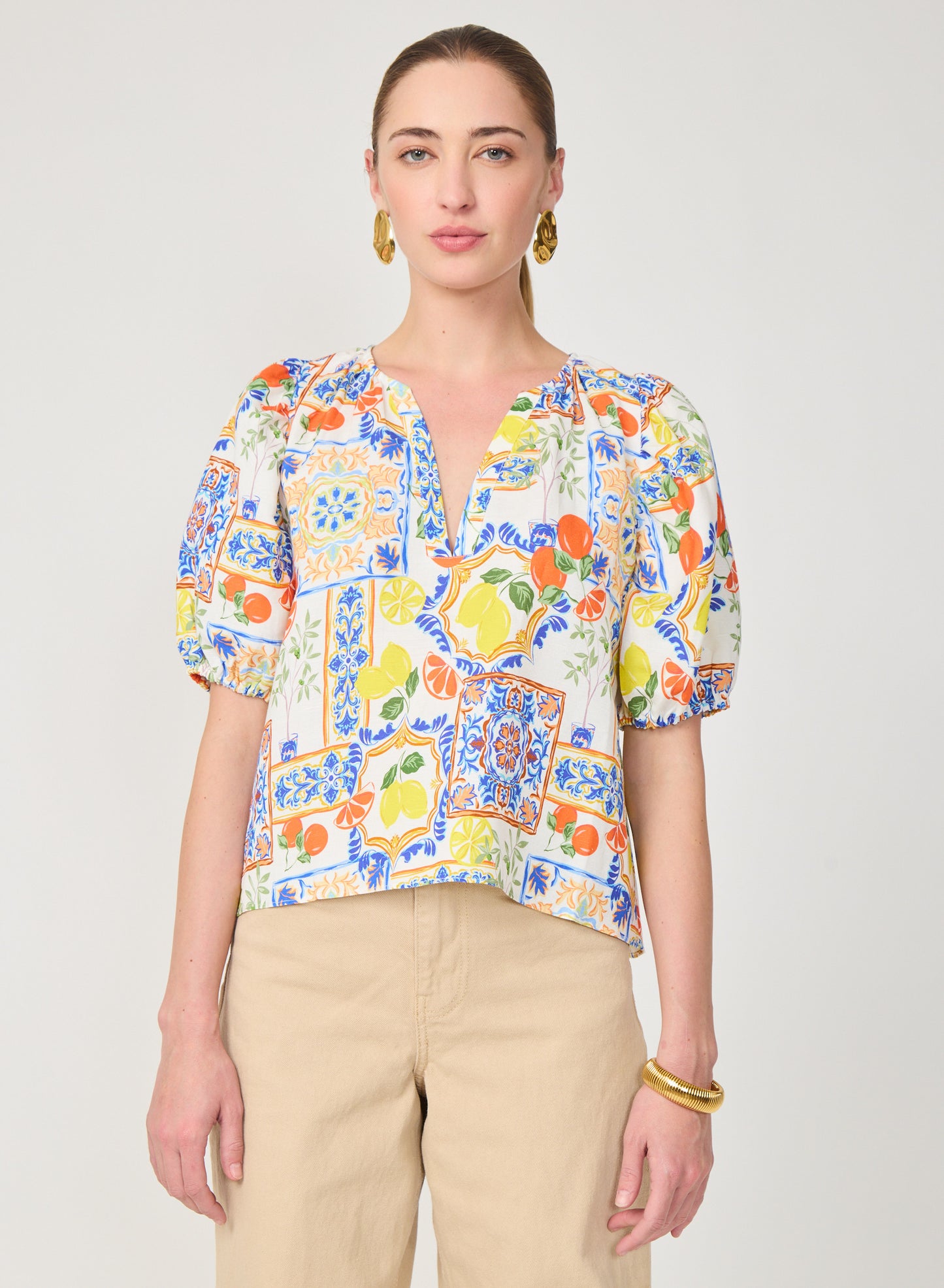 Callie blouse in Naples Print
