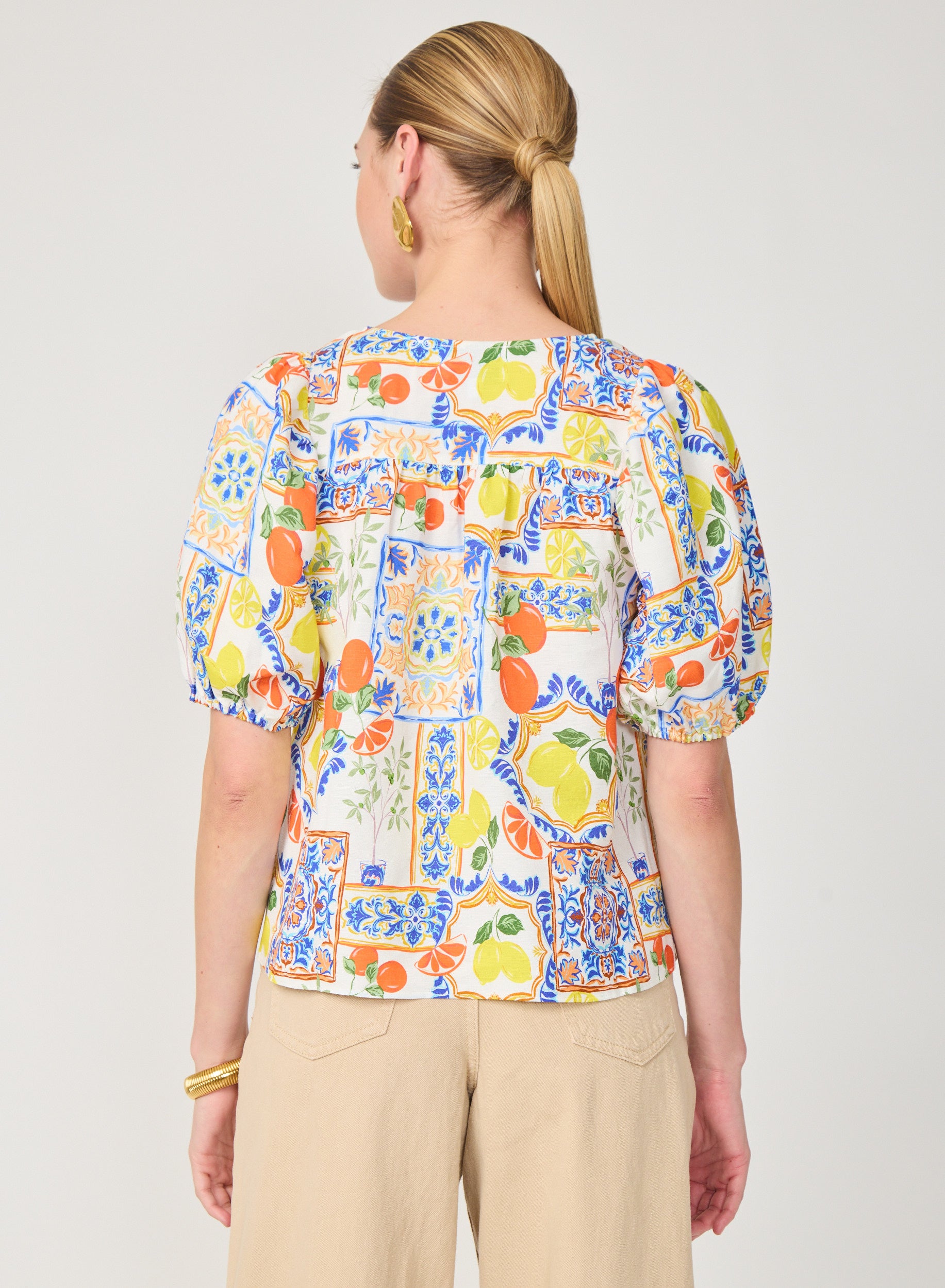 Callie Blouse Naples Print