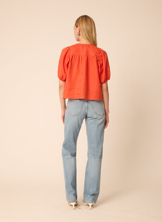 Callie blouse in Orange - Gilner Farrar