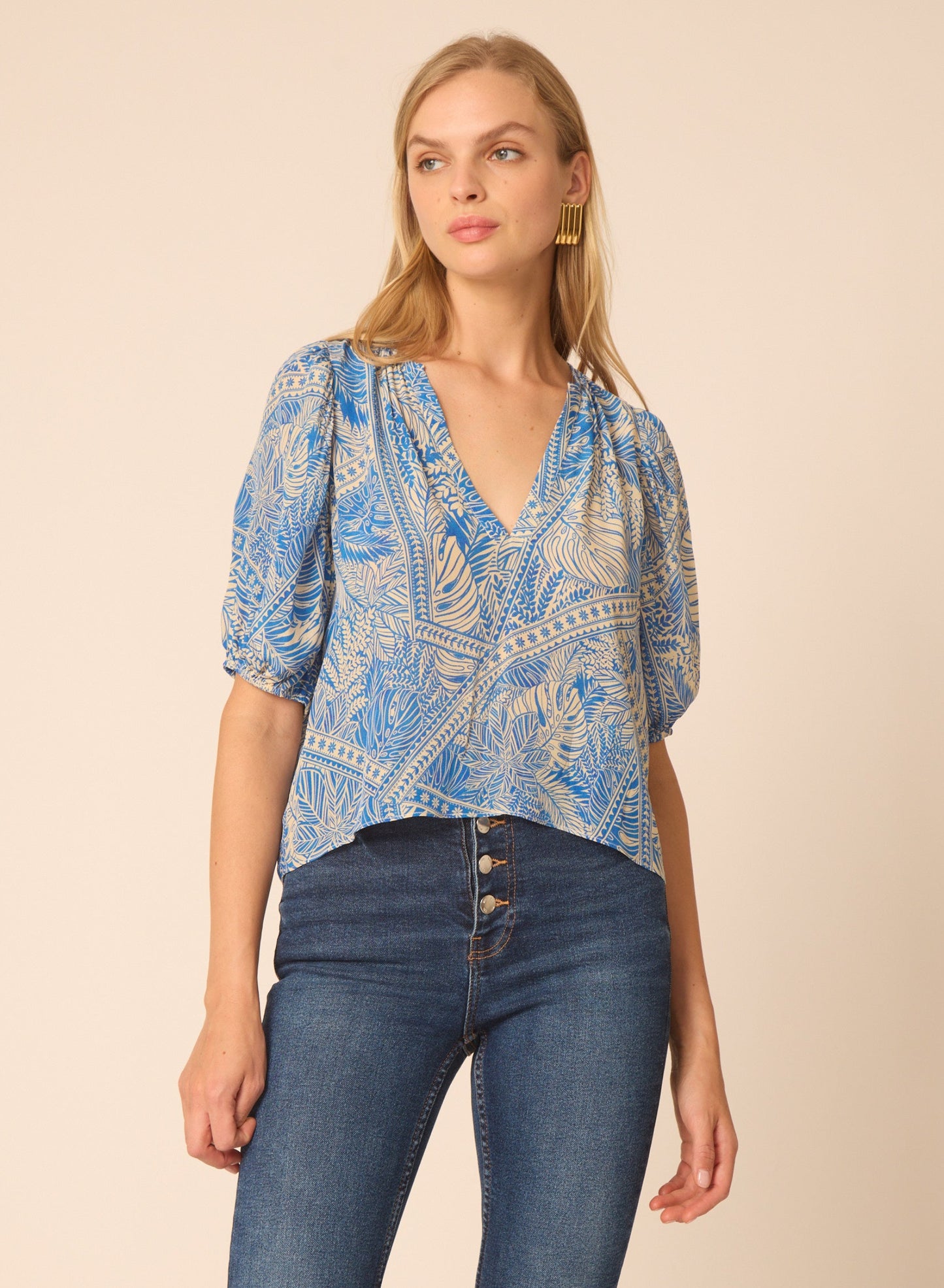 Callie blouse in Yucatan Print - Gilner Farrar
