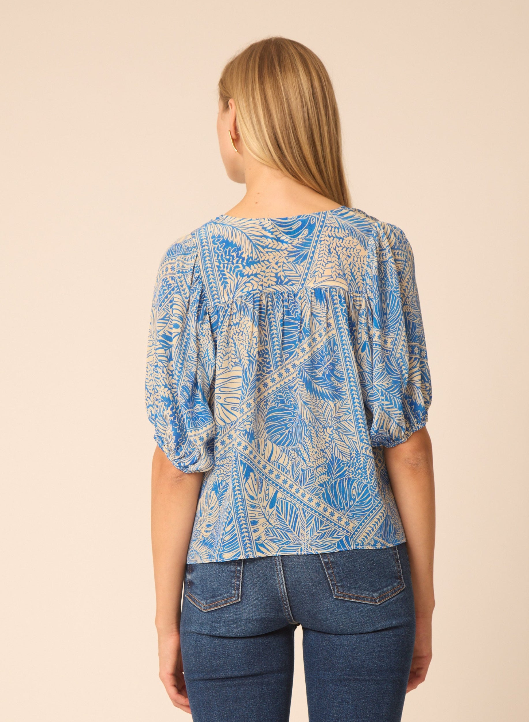 Callie blouse in Yucatan Print - Gilner Farrar