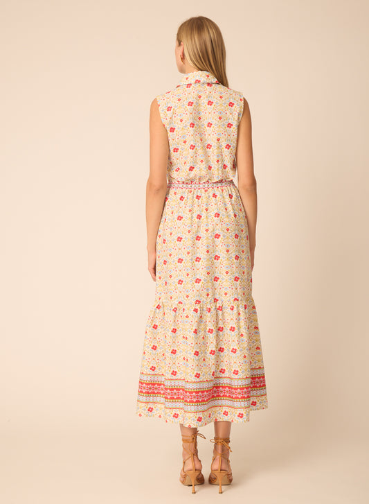 Alita dress in Red Ditsy Floral Print - Gilner Farrar