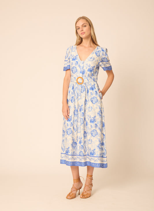 Mallory dress in Lisbon Print - Gilner Farrar