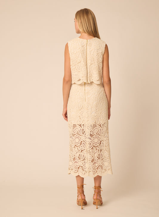 Rosa skirt in Lace Embroidery - Gilner Farrar